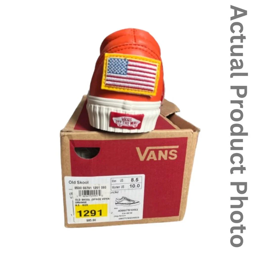 Vans Old Skool NASA Space Voyager Sneakers in Firecracker/Orange. Men's 8.5. NWT - Picture 4 of 9